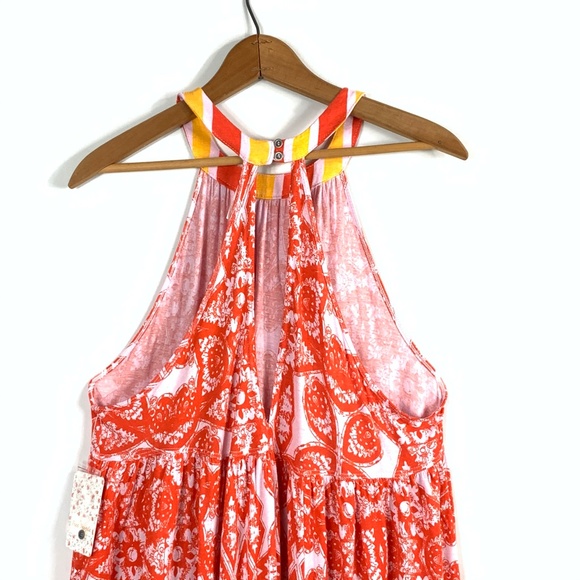 Free People Mimi Printed High-Low Halter Tunic Top - Picture 4 of 9